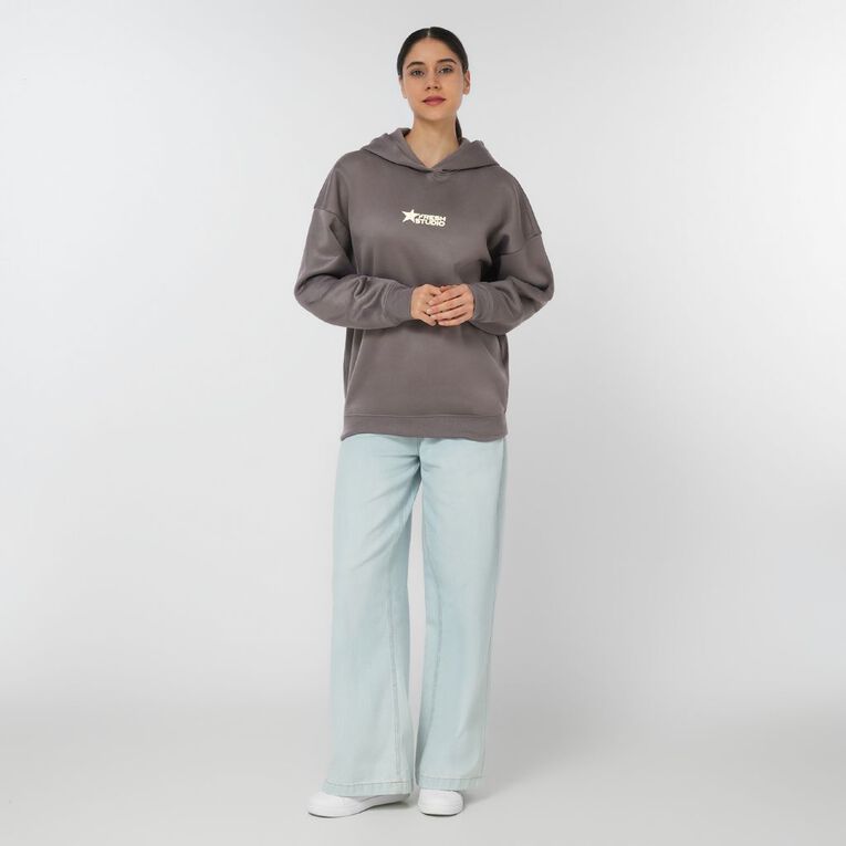 Garage Women's Fresh Fleece Hoodie, Grey Dark, hi-res