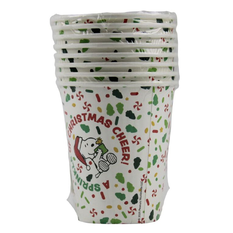 Peanuts Christmas Paper Cups 8 Pack, , hi-res