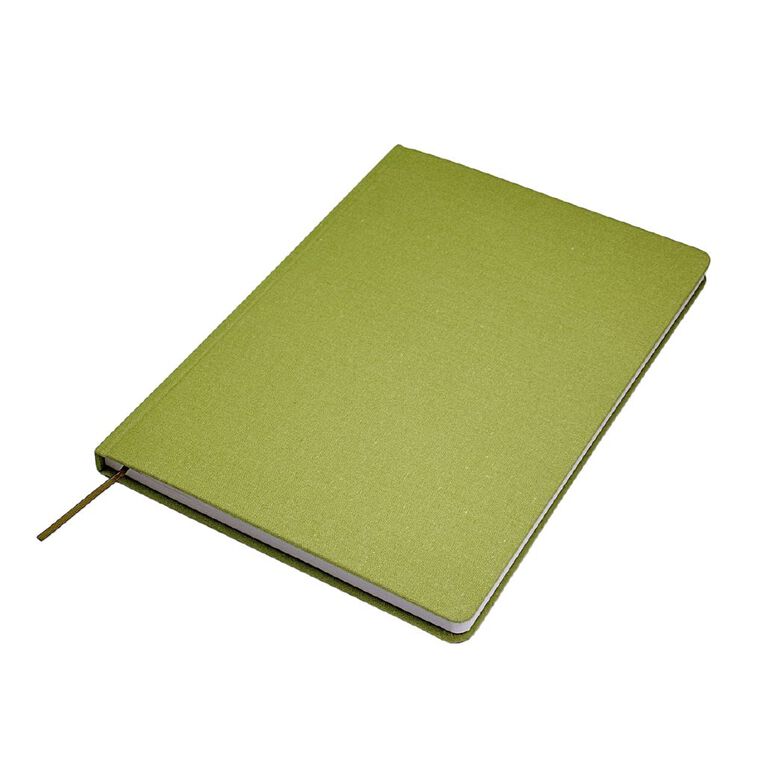 Uniti Stationery Linen A4 Sage A4 Notebook, , hi-res