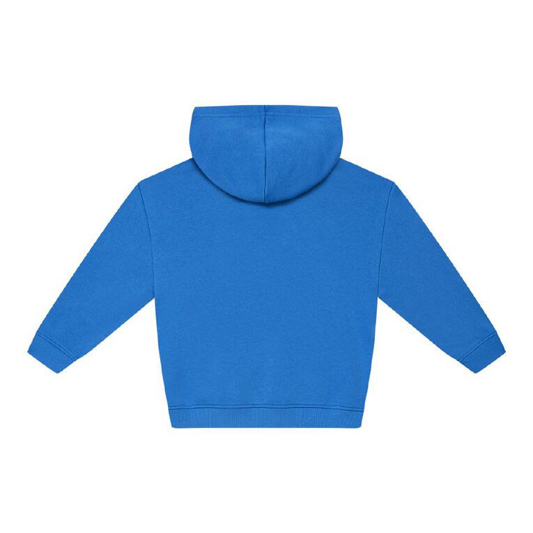 Young Original Print Pullover Pocket Hoodie, Blue Mid, hi-res