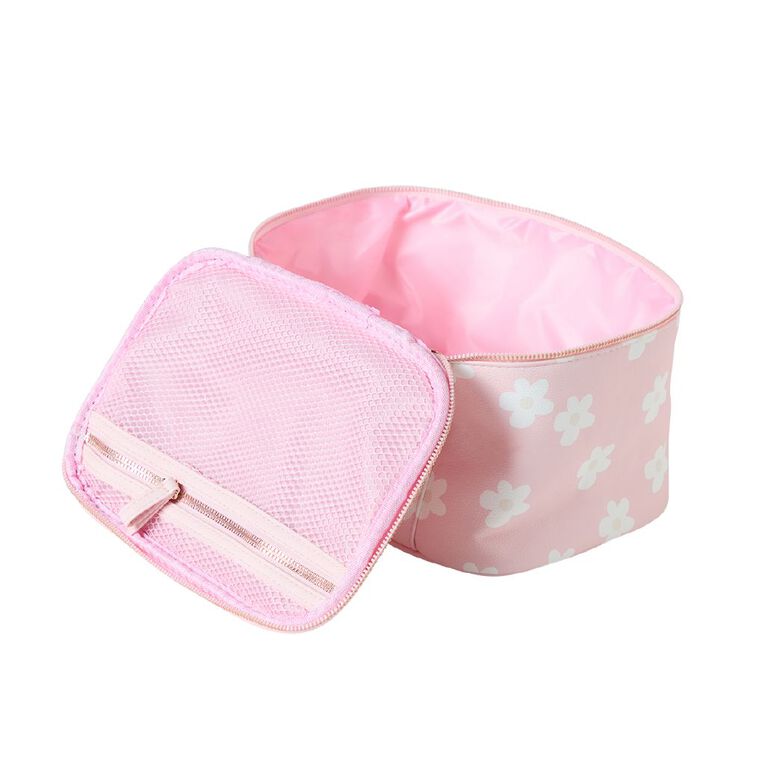 Poppi Large PU Tolietry Bag Daisy, , hi-res