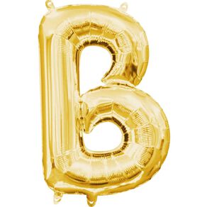 Anagram Small-Size Air Letter B Gold Balloon
