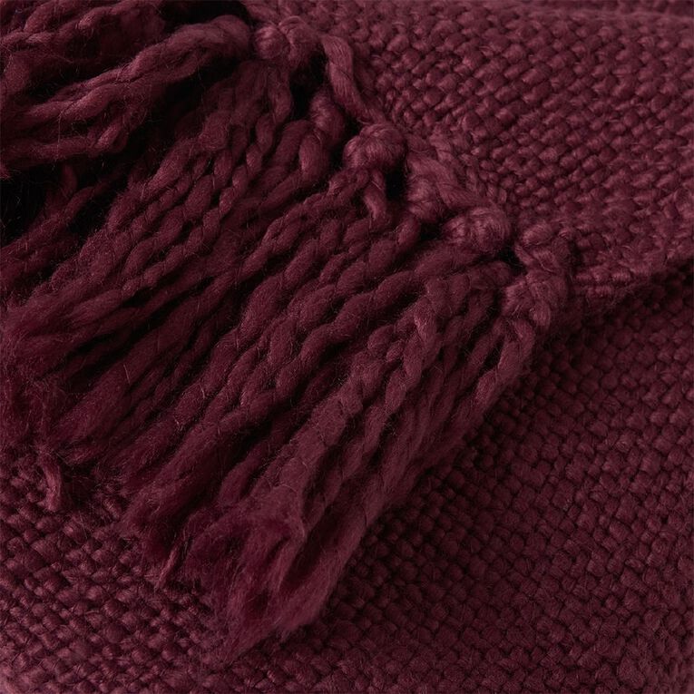 Living & Co Throw Chunky Weave 127cm x 152cm, , hi-res