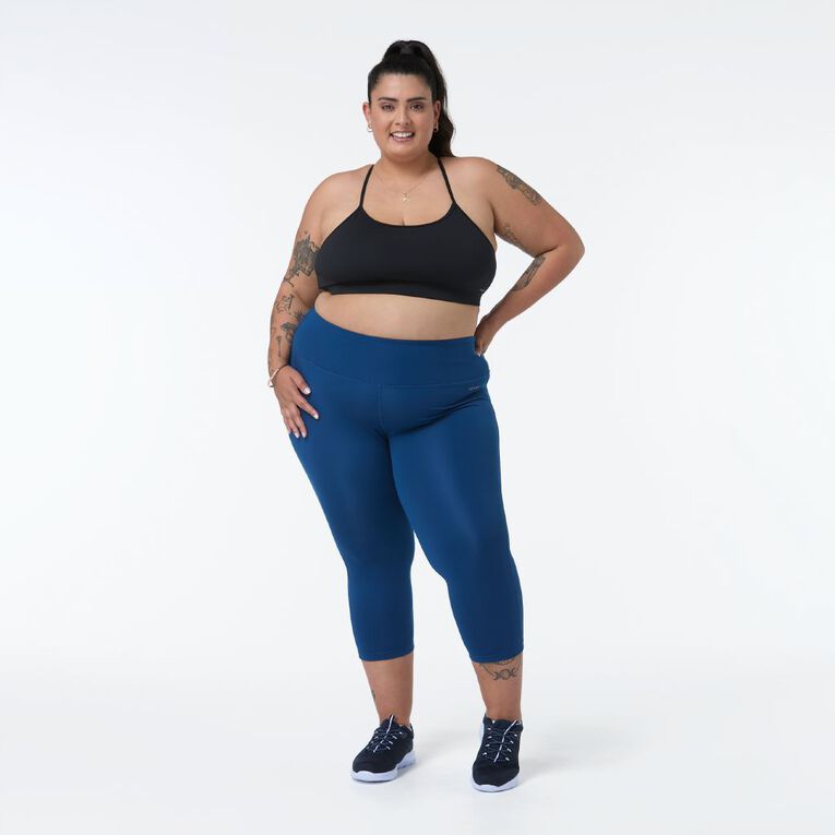 Active Intent Women's Thin Strap Crop Top, Black, hi-res