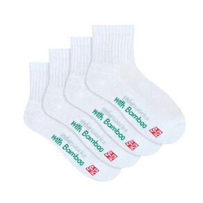 Underworks Kids' Bamboo Quarter Crew Socks 4 Pack