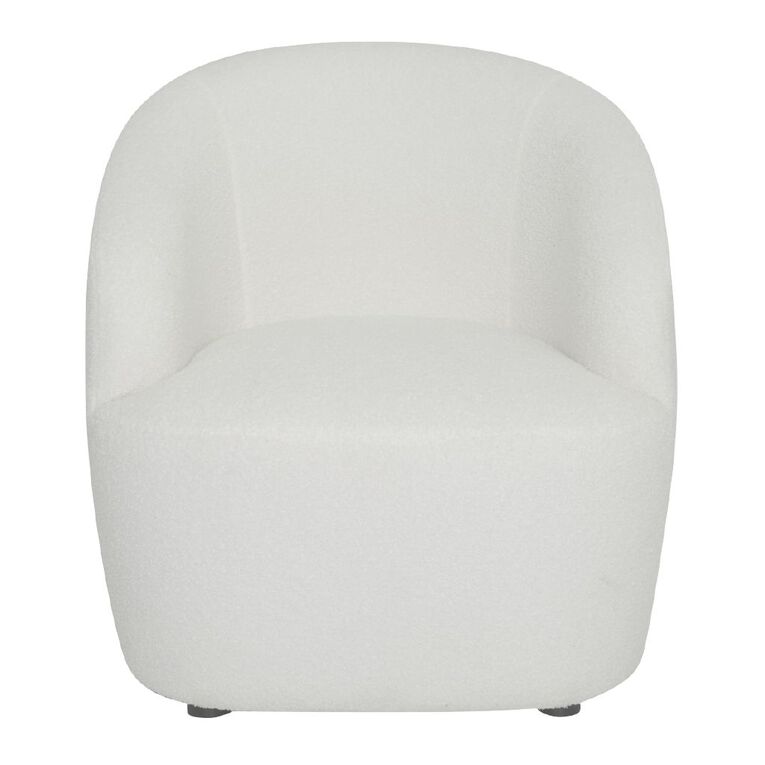 Living & Co Ava Boucle Chair Cream, , hi-res