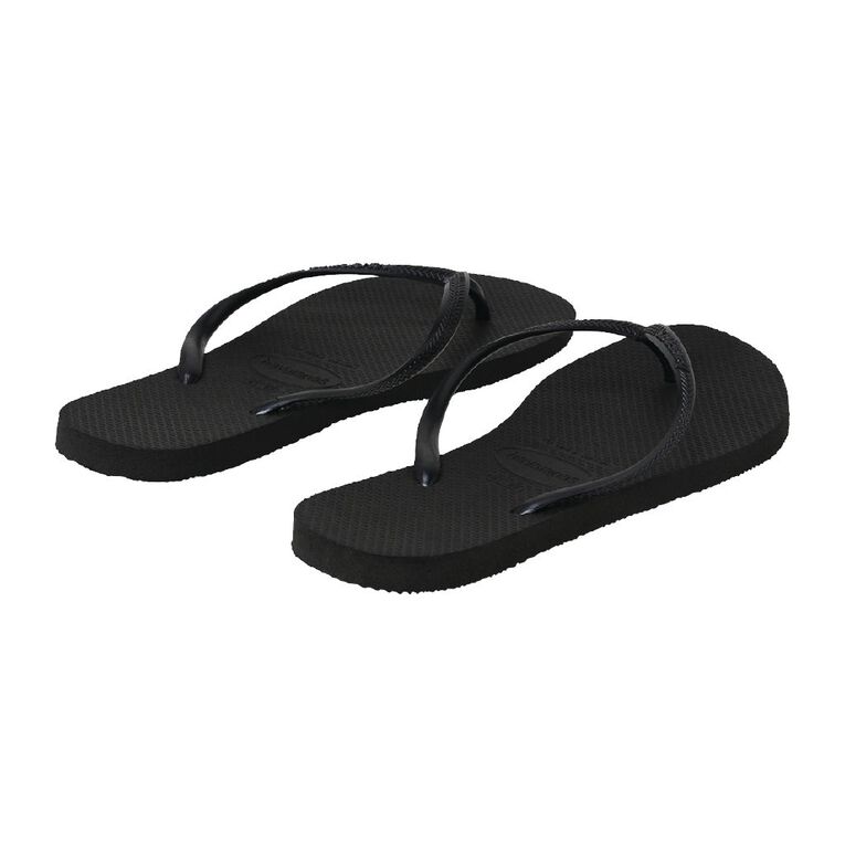 Havaianas Slim Jandals, Black, hi-res