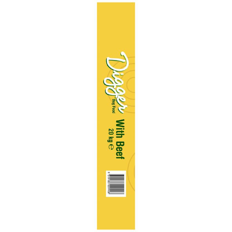 Digger Dog Food with Beef 20kg, , hi-res