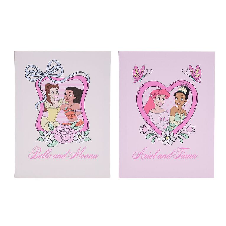 Disney Princess 2 Pack Printed Canvas Wall Art 30cm x 40cm, , hi-res