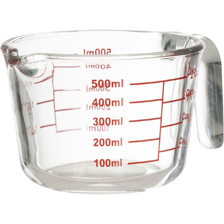 Living & Co Glass Measuring Jug Clear 500ml, , hi-res