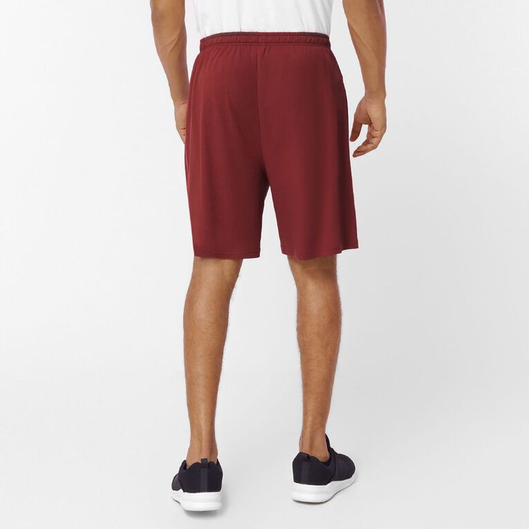H&H Men's Knit Pyjama Shorts, Red Mid, hi-res