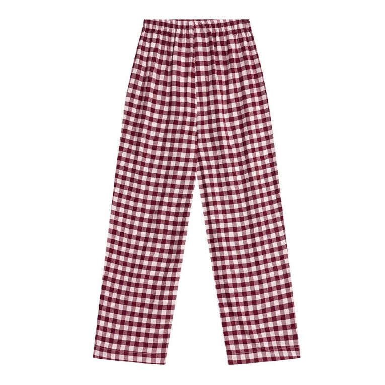 H&H Girls' Boyfriend Flannelette Pants, Red Mid, hi-res