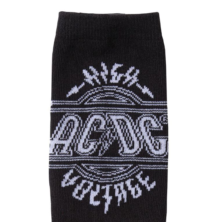 ACDC Crew Socks 2 Pack, Black, hi-res