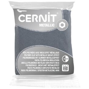 Cernit Polymer Clay Metallic 56g Silver Silver