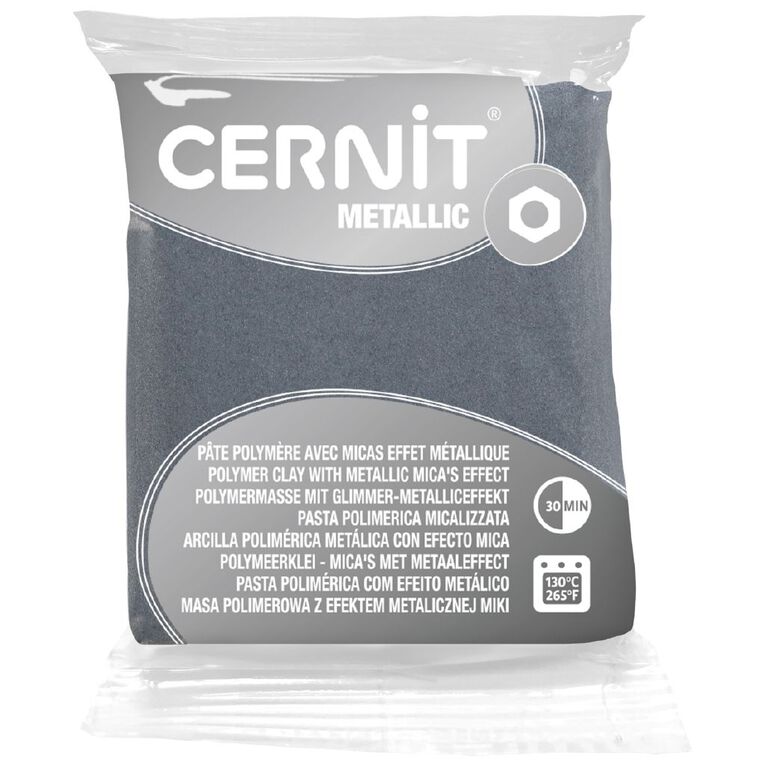 Cernit Polymer Clay Metallic 56g Silver Silver, , hi-res