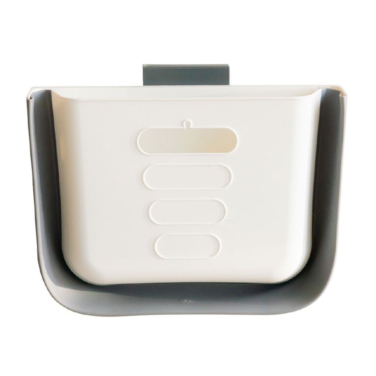 Living & Co Collapsible Wall Mounted Rubbish Bin White 6L, , hi-res