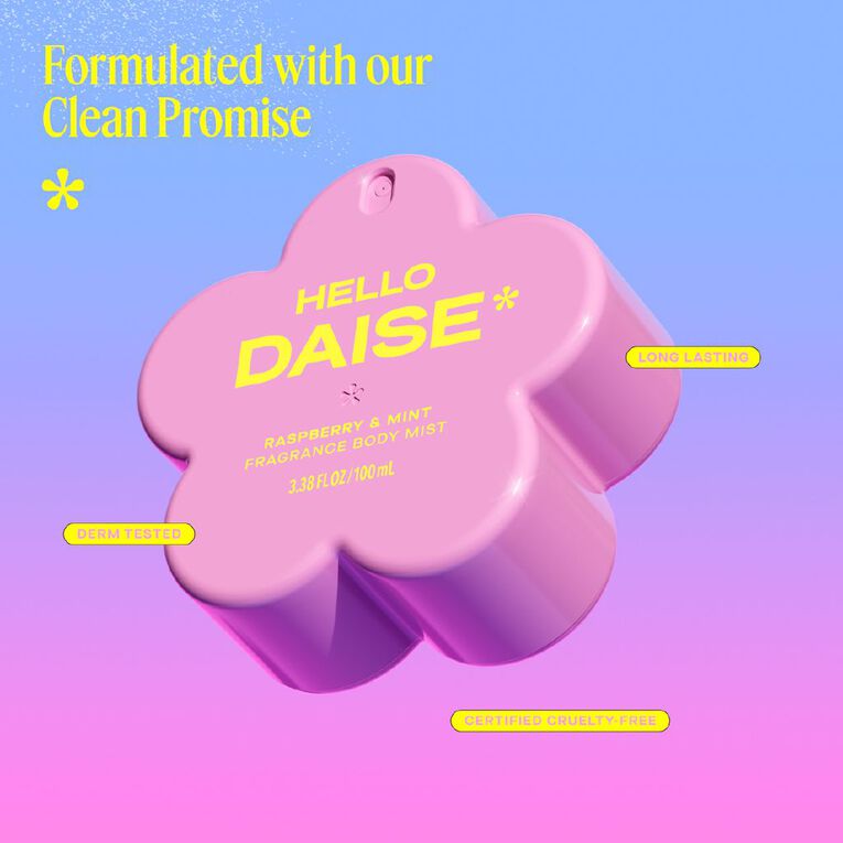 Daise Fragrance Body Mist Raspberry And Mint 100ml, , hi-res
