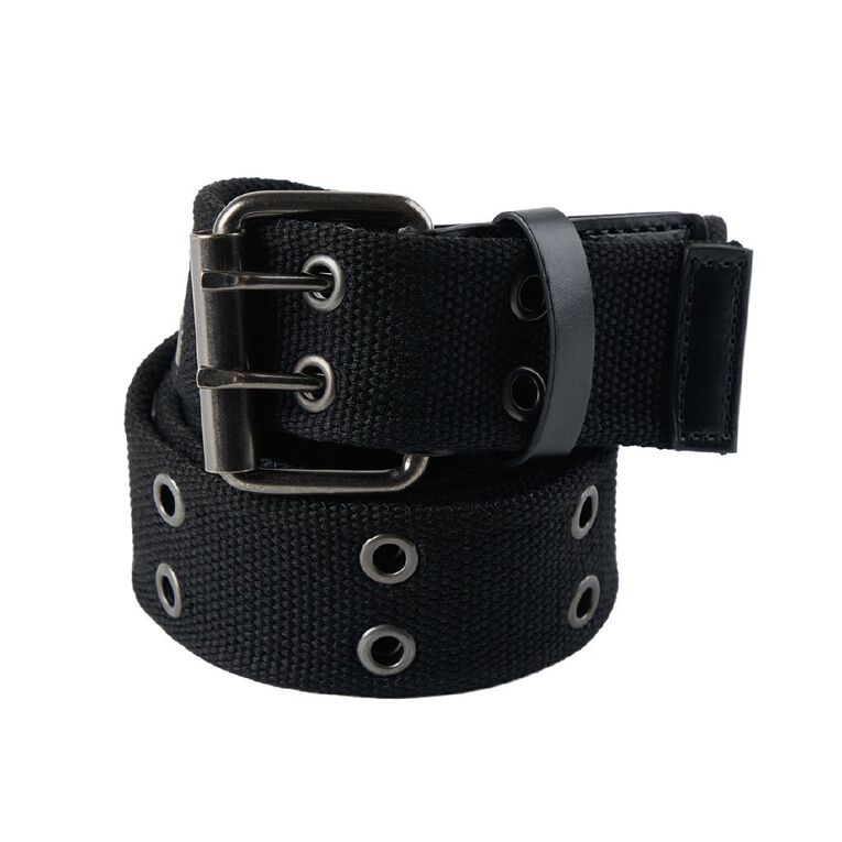 H&H Men's Web Eyelet Belt, Black, hi-res