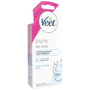 Veet Pure Face Cold Wax Strips 20 Strips Per Pack