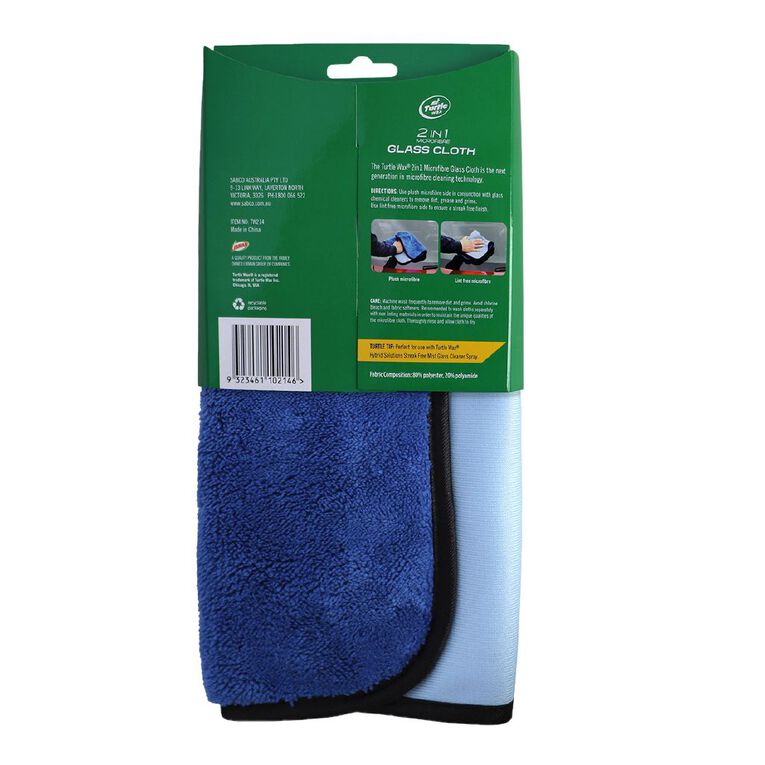 Turtle Wax 2-in-1 Clean & Sparkle Glass Cloth, , hi-res