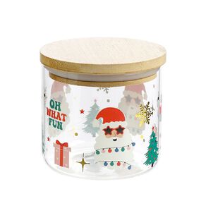 Wonderland Home Glass Canister Santa 500ml