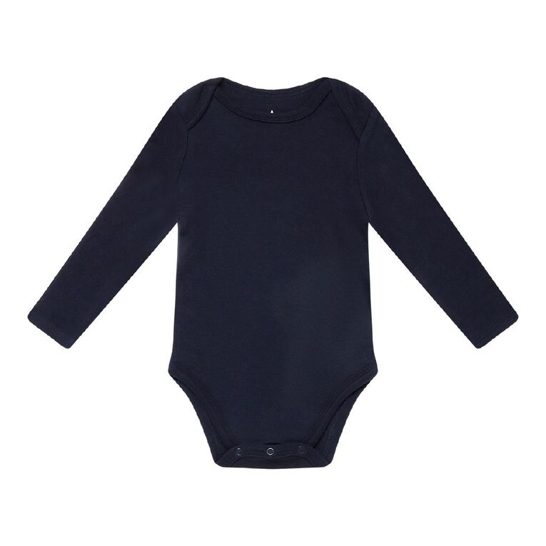 Young Original Babys' Long Sleeve Printed Bodysuit 3 Pack, Cream, hi-res