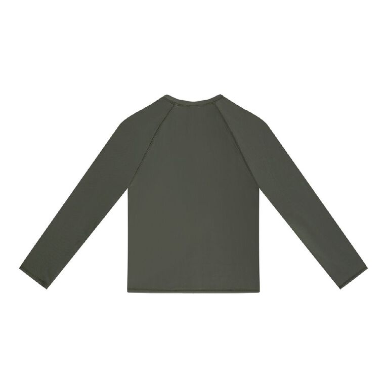 Young Original Long Sleeve Rash Vest, Green Dark, hi-res