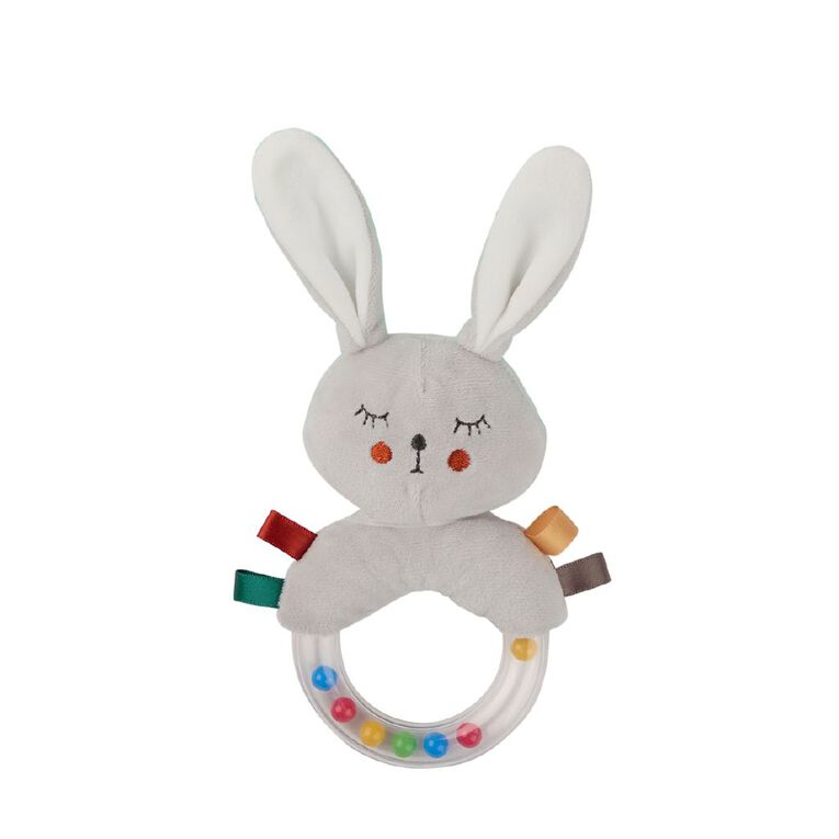Babywise Baby Bunny Rattle Tied on Card, , hi-res