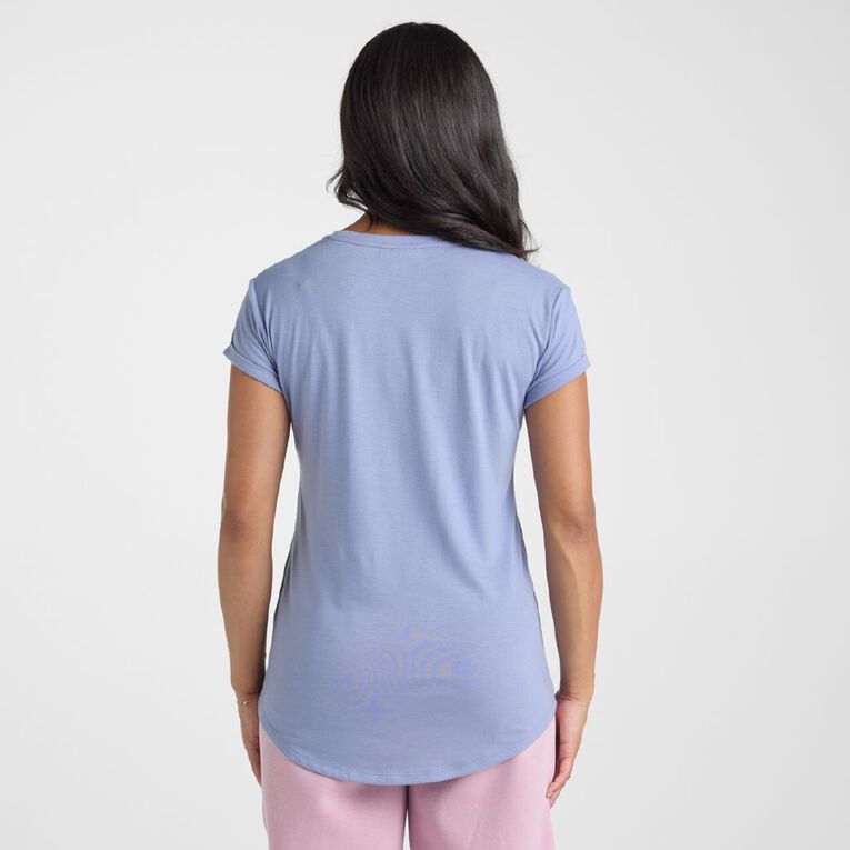 Lonsdale Women's Malden Tee, Blue Light, hi-res
