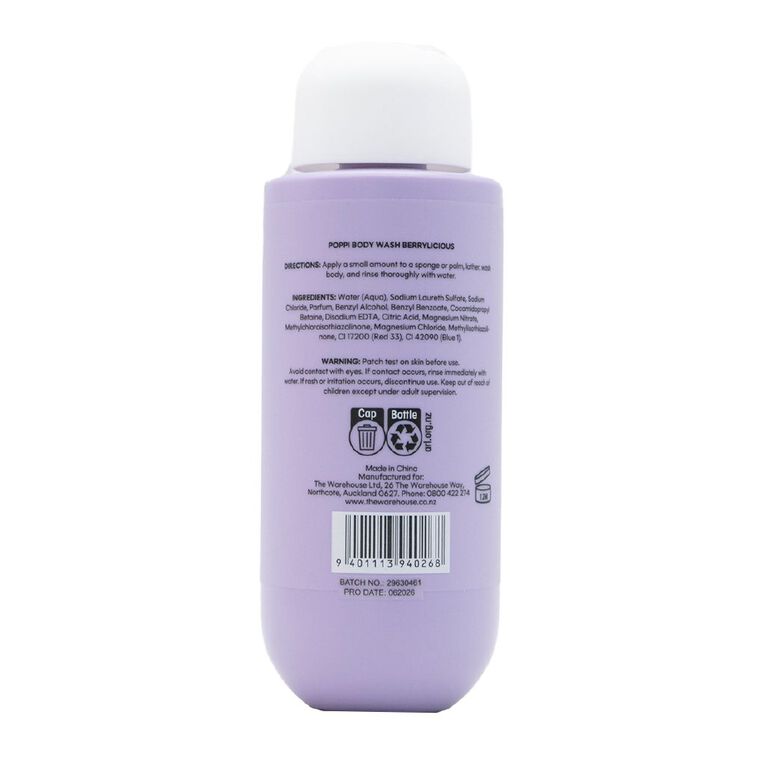 Poppi Body Wash Berrylicious 400ml, , hi-res