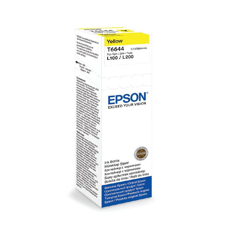 Epson Ink T664 Yellow 70ml Bottle (7500 Pages), , hi-res