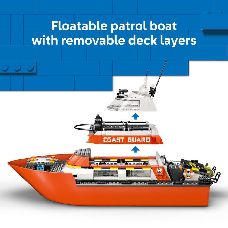 LEGO CITY Coast Guard Rescue Boat & Helicopter 60504, , hi-res