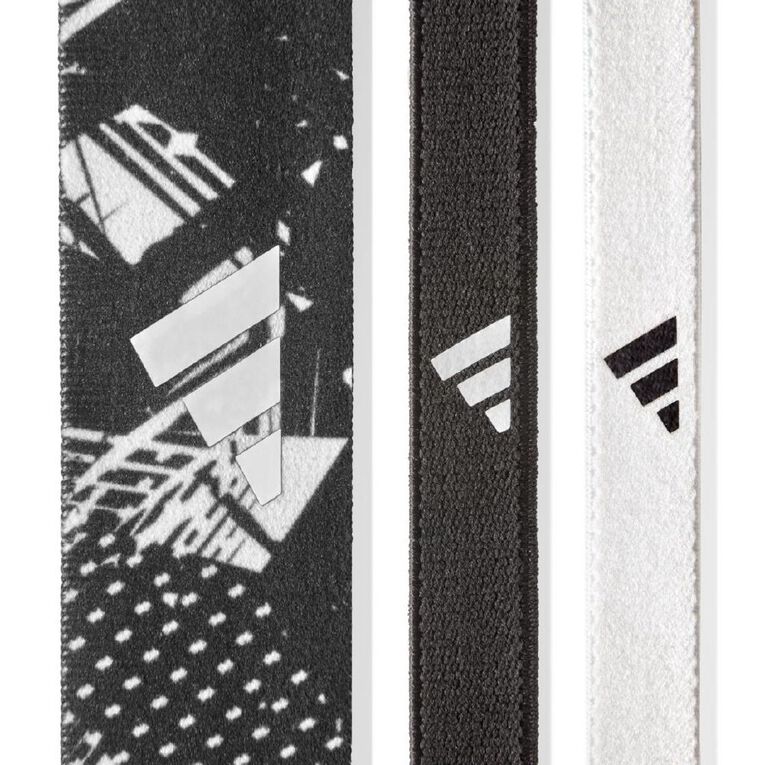 Adidas Hairbands Black & White One Size, , hi-res