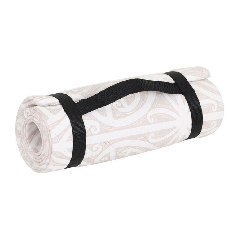 Karanga Ink Quilted Picnic Blanket Beige 1.5x2m, , hi-res