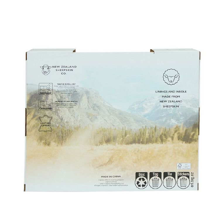 NEW ZEALAND SHEEPSKIN CO. Women's Sheepskin Lined Slipper Scuff BOX, Grey Mid, hi-res