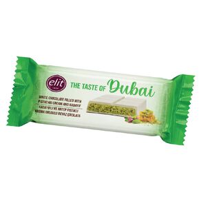 Elit Dubai White Chocolate Filled With Pistachio Cream 90g