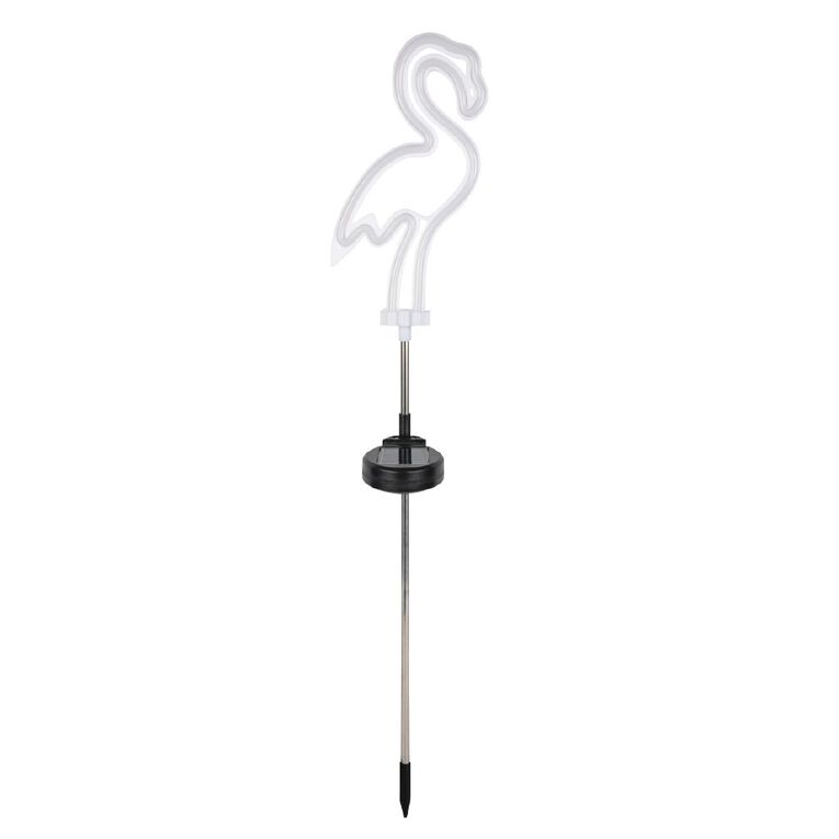Kiwi Garden Solar Neon Flamingo Light, , hi-res