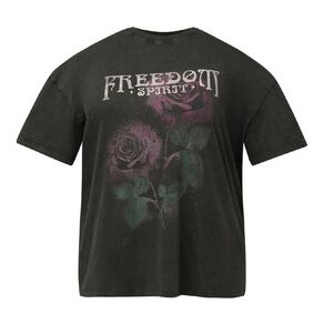 H&H Curve Women's Short Sleeve Oversized Graphic Tee