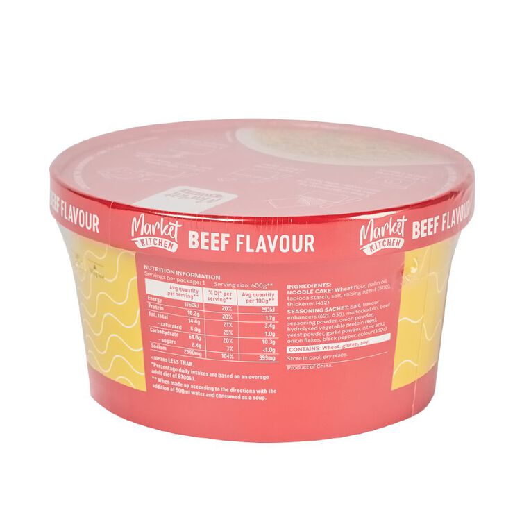 Market Kitchen Bowl Noodles Spicy Beef 100g, , hi-res
