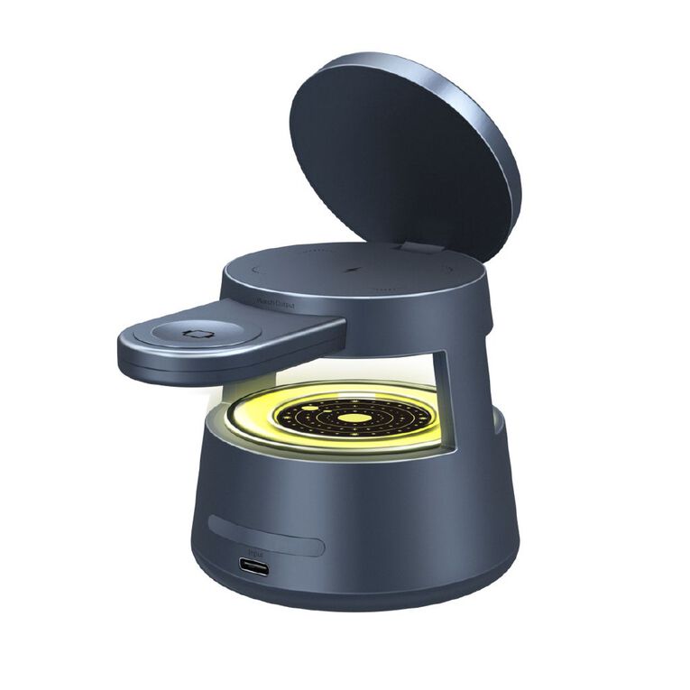 Tech.Inc 4 In 1 Wireless Charging Station With Night Lamp, , hi-res
