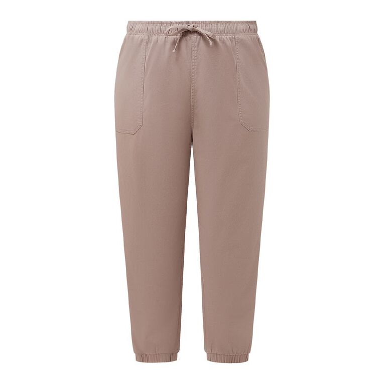 H&H Women's Plus Casual Jogger Pants, Pink Mid, hi-res
