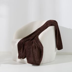 Living & Co Throw Honeycomb Brown 127cm x 152cm