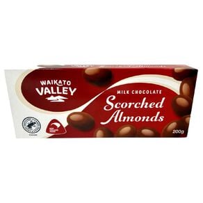Waikato Valley Chocolates Milk Scorched Almonds Chocolate 200g