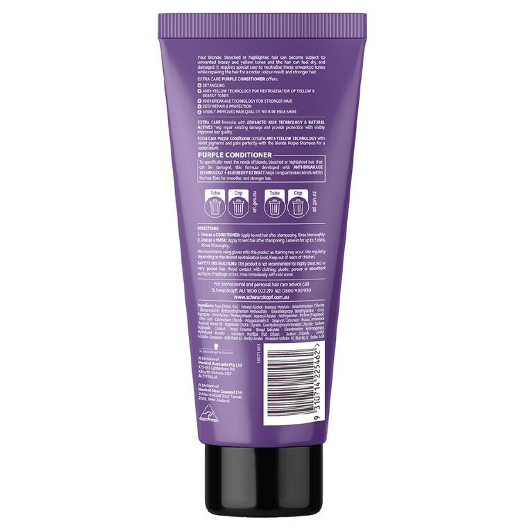Schwarzkopf Extra Care Blonde Purple Conditioner Purple Mid 250ml, , hi-res