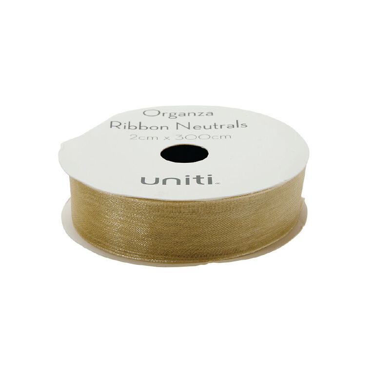 Uniti Organza Ribbon Neutrals 3m Assorted, , hi-res