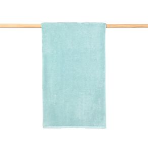 Living & Co Plush Plain Spa Towel Blue Light