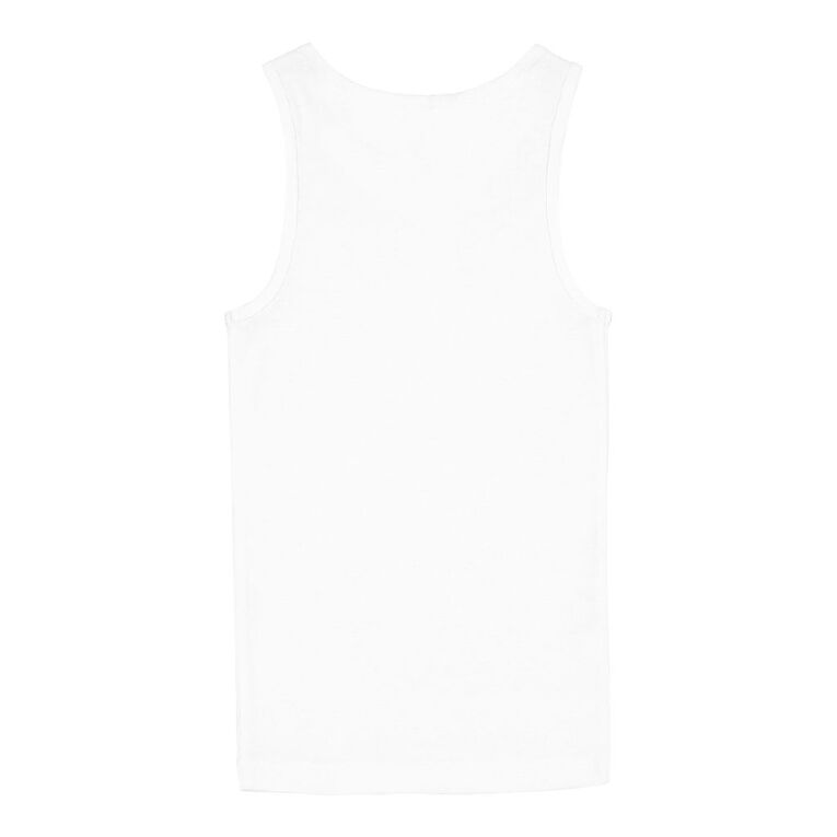 H&H Kids' Essential Singlet 2 Pack, Black/White, hi-res