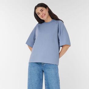 H&H Women's Short Sleeve Soft Scuba Crew