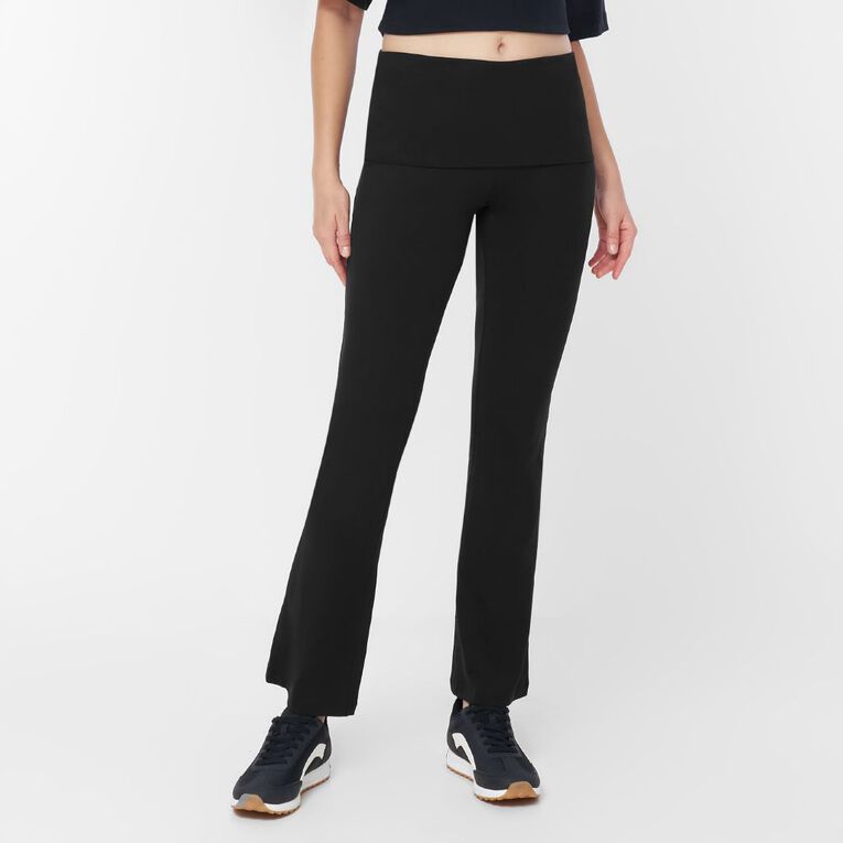 H&H Women's Jersey Flare Pants, Black, hi-res