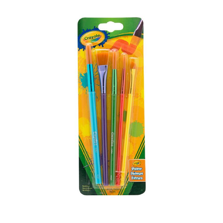 Crayola 5 Pack Art & Craft Paint Brushes, , hi-res